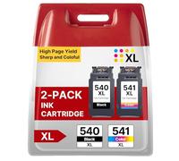 RUDGUZ PG-540XL CL-541XL Cartucce d'inchiostro per Canon 540 541 XL PG-540 CL-541 pPixma TS5150 TS5151 MG4250 MG3650 MG3650S MG3600 MX475 MX455 MG3500 MG3550 Stampante Inkjet (1 nero 1 tricolore)
