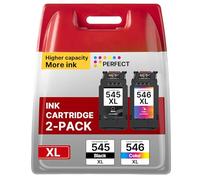PG-545XL CL-546XL Nero e Colore Cartucce Sostituzione per Canon 545 546 XL per Pixma MX490 MX495 MG3050 MG2950 MG2450 TR4550 TS3150 TR4551 MG2550 MG3053 iP2850 Stampante (1 Nero, 1 Tri-colore)