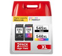 PG-545XL CL-546XL Nero e Colore Sostituzione per Cartucce Canon 545 546 XL per Pixma TS3550 TS3150 TS3151 MG2550S MG2555S TR4550 MX495 MG3050 MG2450 TR4551 MG2550 Stampante (1 Nero, 1 Colore)