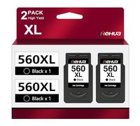 PG-560 Nero Cartucce Compatibile per Canon 560 Nero Cartucce PG560 | Compatibile per Canon 560 per la Serie Canon Pixma TS5350i per Canon Pixma TS5350 TS5351 TS5352 TS5353 TS7451 TS7450 (2 Nere)