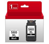 PG-560XL 560 XL Nero Cartucce d'inchiostro Sostituzione per Canon 560 XL PG-560XL per Canon Pixma TS7450 TS5350 TS7450i TS7450a TS5350i TS7451 TS5352 TS5351 TS5350i nera (Nero, 1-Pack)