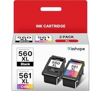 PG-560XL CL-561XL 560 XL 561 XL Cartucce Sostituzione per Canon 560 561 XL Nero e Colore per Canon Pixma TS7450a TS7450i TS5350i TS5351i TS7450 TS5350 TS5352 TS5353 TS7451 (1 Nero, 1 Colore)
