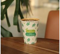 PG EcoAmour Bicchieri di carta di canna da zucchero, 240 ml, 50 pezzi, compostabili, biologici, ecologici e biodegradabili, in fibra vegetale