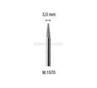 PG MINI M.1570 Fresa carburo tugsteno conica 3mm