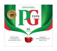 PG Tips Originale | Bustine di tè nero | Rinfrescante, saporito e corposo | Perfetto rilascio di sapori | 80 bustine di tè biodegradabili a base vegetale