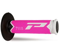 PG788 GRILLI OFF ROAD (22+25MM, LUNGHEZZA 115MM) BIANCO/ROSA FLUO/NERO (TRI-COMP