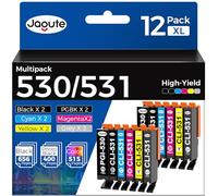 PGI-530 CLI-531 Cartuccia Compatible con Canon Pixma TS8750 TS8751, 12 Pack