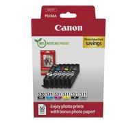 Canon PGI-530/CLI-531 PVP cartuccia d'inchiostro 6 pz Originale Nero, Ciano, Grigio, Magenta, Nero per foto, Giallo