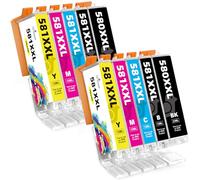 PGI-580XXL CLI-581XXL Cartucce d'inchiostro Compatibili per Canon PGI-580 CLI-581 XXL per TS6150 TS6151 TS6250 TS6251 TS8150 TS8151 TR7550 TS705 TR8550 TS9550 TS8250 TS8251 TS8350 (10-Pack)