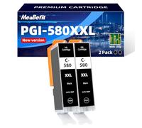 PGI 580XXL PGBK Cartucce compatibili per Canon 580 581 Cartucce PGI-580 CLI-581 per Canon Pixma TR8550 TS705 TS6350 TS6350a TS705a TS6351 TS6250 TS6150 TS9550 TS615151 TS6251 TR8500 (confezione da 2)