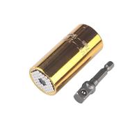 PGLVLZFGFN 7-19mm Universal Torque Wrench Head Set Magic Key Grip Socket Bit Power Drill Ratchet Bushing Spanner Multi Hand Tools Presa di corrente(Gold)
