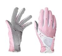 PGM Guanti da golf da donna con sistema di presa migliorato, comodi guanti che lasciano circolare l'aria, rosa, L