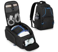 PGmoon Borsa da trasporto compatibile con Oculus Meta Quest 2/Quest 3/Quest Pro/VR Elite, tracolla e controller, zaino da viaggio con molto spazio per accessori (design brevettato)