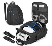 PGmoon Custodia da trasporto compatibile con Oculus Meta Quest 2/Quest 3/Quest Pro/VR Elite, borsa da viaggio con spazio separato per controller touch e tasche multiple (design brevettato)