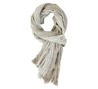 PGPBVLVGHM Sciarpa da Uomo in Cotone e Lino a Righe, Calda Sciarpa da Uomo in Pashmina, Foulard alla Moda, Scialli Maschili(Cachi)