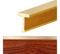 PGPGP 1 Striscia di Transizione for Pavimenti in Ottone Dorato - Lunghezza 100 cm for collegamenti Lisci tra Porte in Legno e Pavimenti in Piastrelle(5mmx7mm)