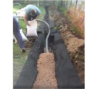 PGPGP Tessuto Non Tessuto di Alta qualità da 7 Once for drenaggi francesi, Giardinaggio e fioriere da Giardino - Resistente(Black,1mx75m)