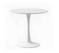 PGPOMEPCPY Tavolo Da Pranzo Rotondo Bianco, Tavolo Da Cucina Della Metà Del Secolo For 2-6 Persone Gambe Design A Tulipano, Tavolino For Il Tempo Libero For La Sala Da Pranzo(50x50x75cm)