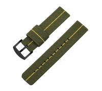 Pgqjfks Bracciale da uomo con cinturino in nylon 18/19/20/21/22/23/24mm in vari colori, fibbia ad ardiglione nera, Verde e giallo, 19mm