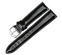 Pgqjfks Cinturino per orologio 12/14/16/18/20mm Bracciale per orologio Cinturino in vernice nera Accessori per orologi, Bianco, 18mm