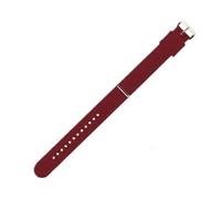 Pgqjfks Cinturino per orologio da uomo e da donna traspirante e resistente al sudore in tela di nylon da 10mm-22mm, fibbia dorata, Vino Rosso, 15mm