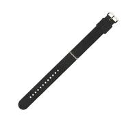 Pgqjfks Cinturino per orologio da uomo e da donna traspirante e resistente al sudore in tela di nylon da 10mm-22mm, fibbia dorata, Nero, 10mm