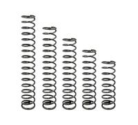 Pgqjfks Molla di compressione, acciaio per molle, nero, 0,5mm x 9mm x 35mm, molla elicoidale cilindrica, 10 pezzi