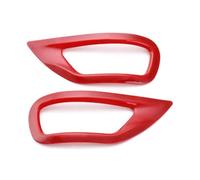 PGQSQVTXF Per Jeep Per Grand Per Cherokee 2011-2016 Chrome Posteriore Fendinebbia Copertura Della Lampada Trim Decor Cornice Accessori Auto Esterni (Red)