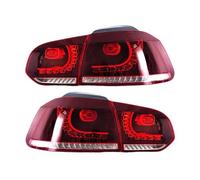 PGQSQVTXF per VW per Golf 6 Mk6 R20 2008 2009 2010 2011 2012 2013 Coppia di Fanali Posteriori per Auto con Luce Lampeggiante A Effetto Acqua Che Scorre Fari Posteriori Auto(Type A Red Clear)