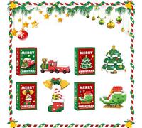 PGSLPH Christmas Mini Building Blocks Set,Christmas Building Blocks Theme Decor, Festive Micro Bricks for Stocking Fillers, Desk & Tree Decorations (C)