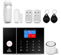PGST-A108F-4G-A Allarme Casa Senza Fili 2025 [CE] - Sistema Antifurto WiFi/GSM con 10+2 Sensori Porta/Finestra, Sirena 120dB, Integrazione Alexa, Senza Canone