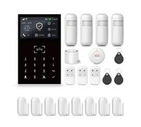 PGST Allarme Casa Senza Fili 21 Pezzi - 4.3" Schermo /4G/WiFi/GSM, Espandibile con 99 componenti, antifurto casa wireless con Timer, Voce, SMS e Push,Nessun Canone Mensile, App Tuya/Smart Life/Alexa