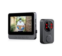 PGST Campanello senza fili Esterno Videocitofono con Schermo da 4,3 pollici monitor Telecamera campanello di sicurezza del telefono Video citofono per Allarme Antifurto