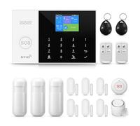 PGST Sistema di Allarme Set - Allarme Casa Senza Fili GSM 2G/WIFI con avviso SMS, Sistemi di allarme per l'home office compresi accessori e sensori
