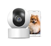 PGST Telecamera Wi-Fi Interno, 1080P Videocamera di Sorveglianza, Tracciamento del Movimento con Sirena, Telecamera WiFi con Rilevamento Umano, Audio Bidirezionale, Funziona con SMART LIFE APP