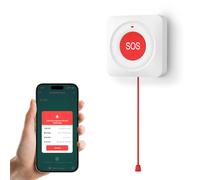 PGST TUYA Pulsante di emergenza SOS WiFi con cavo di trazione, per amico anziano disabile bambino, sistema di allarme sanitario Smartlife APP promemoria remoto