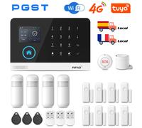 PGST Tuya Sistema di Allarme Casa Intelligente GSM WIFI 4G Wireless Vita Intelligente APP di Controllo Con Alexa 433 MHz Sicuro Sensore Porta di Sicurezza Sirena