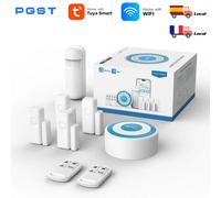 PGST TUYA WIFI Sistema di allarme di sicurezza domestica intelligente fai-da-te Allarme domestico wireless Sistema di allarme per porta Lavora il controllo dell'APP Smart Life con Alexa