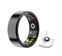 Pgtc Smart Ring,Anello fitness per Uomini e Donne,Cardiofrequenzimetro,Contapassi,Anello Sanitario,Impermeabile IP68,Compatibile con Android iOS(Nero,9)