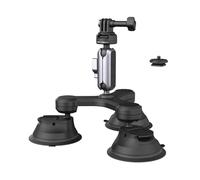 PGYTECH CapLock Supporto a Tripla Aspirazione per DJI OSMO 360/Action 5 Pro/4/3/Pocket 3, per Gopro Hero 13/12/11/10 con filettatura da 1/4"-20 Auto Staffa per Insta360 Ace Pro 2/X5/X4/ONE RS/R/ONE
