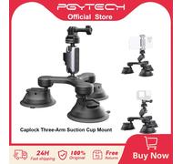 PGYTECH CapLock triplo supporto per aspirazione rotazione a 360 ° supporto per auto per Gopro Hero 12/11/10/9/8 DJI POCKET 3 OSMO Action 4/3/Insta360