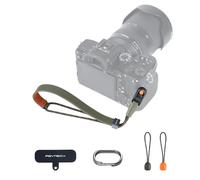 PGYTECH Cinturino per fotocamera Slim Vintage, verde oliva, Taglia unica