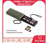 PGYTECH CreateMate Lettore di schede di memoria ad alta velocità Adattatore USB 3.1 Type-C SD/TF Strumento per lettore di schede di memoria per trasferimento dati a doppio slot