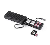 PGYTECH CreateMate Lettore Schede SD/Micro SD, USBC 312MB/s Velocità, Verde | SD 4.0 USB 3.1 Custodia Archivio Memoria Due in Uno, Plug and Play, Grado Protezione IP54 Guscio