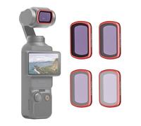 PGYTECH Kit Filtri ND per Osmo Pocket 3/4, Set da 4 Magnetici ND8/16/32/64 | Riduce Esposizione, Colore Accurato Senza Dominanti, Impermeabile & Antigraffio, Vetro Optico HD, Aggancio Magnetico Rapido