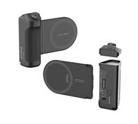PGYTECH MagCam Phone Grip Kit, impugnatura per cellulare 3 in 1 con ricarica wireless MagSafe/telecomando Bluetooth staccabile, supporto per telefono, nero classico