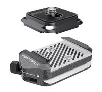 PGYTECH Quick Release V2 Piastra E Morsetto, Arca-Swiss, 1/4"-3/8" Per Sony/Nikon/Fuji/DJI ¨C Passaggio Rapido Tra Treppiedi, Gimbal, Slider, Stabilizzatori (Morsetto + Piastra)
