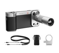 PGYTECH RetroVa Set Regalo All-in-One per iPhone 17 Pro on Teleobiettivo 2.35x, Custodia Vintage, Impugnatura Bluetooth, Slot MicroSD, Filettatura 1/4"-20, Supporto Treppiede & Laccetto