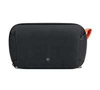 PGYTECH Tech Organizer V2, Custodia da Viaggio per Cavi e Accessori, Nero | Apertura a 180°, Tessuto Idrorepellente, Tasca AirTag Nascosta, Zip YKK per Cavi, Batterie, Caricabatterie e Schede