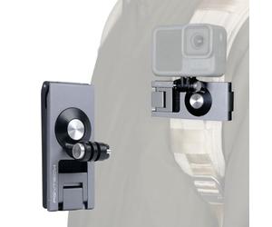 PGYTECH Zaino Spalla Cinghia Supporto Clip per DJI OSMO Action 5 Pro/4/3/Pocket, per GoPro 13/12/11/10, per Insta360 Action Fotocamera Gimbal Accessori Regolabile Spalla Pad e Base Rotante a 360°